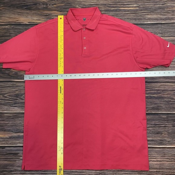 NIKE Fit Dry Button Golf‎ Polo Short Sleeve Pink Shirt Size XXL 2XL - Picture 5 of 5